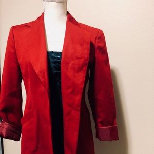 DEEP RED WOOL BLAZER